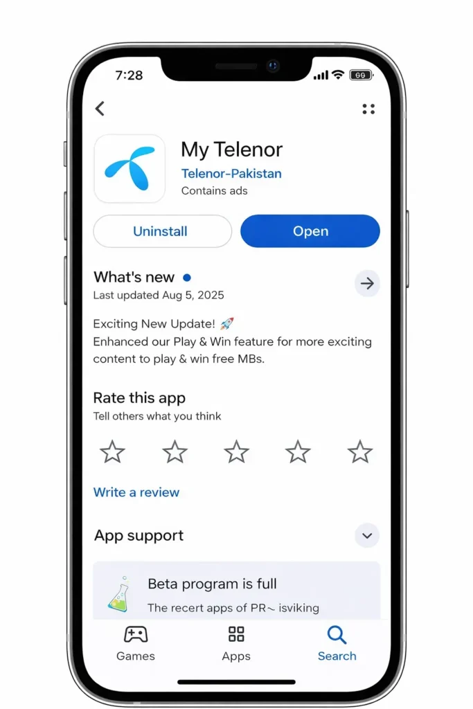 Install the My Telenor App