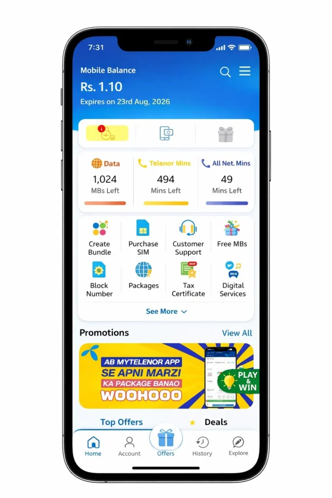 Open the Play & Win Section