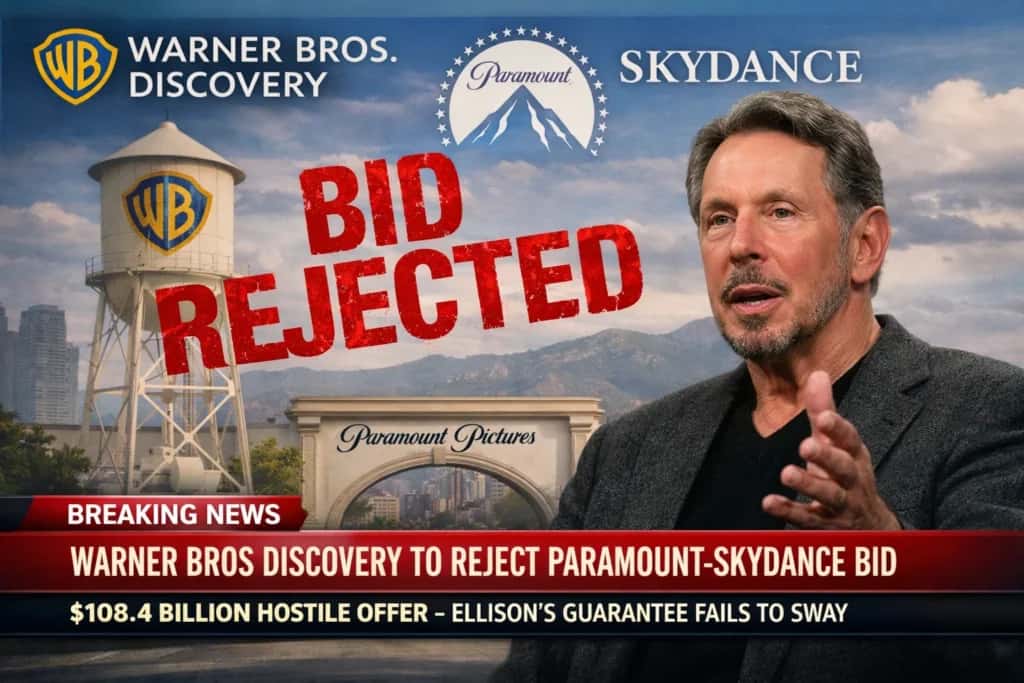Warner Bros expected to reject Paramount's latest hostile bid