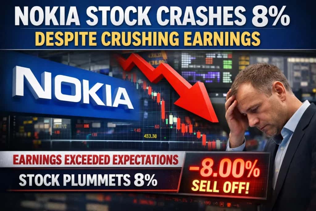 Nokia Stock Crashes 8% Despite Crushing Earnings