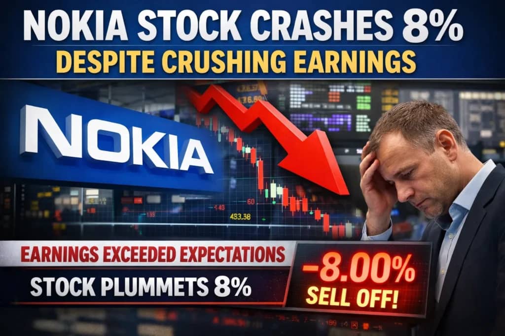 Nokia Stock Crashes 8% Despite Crushing Earnings