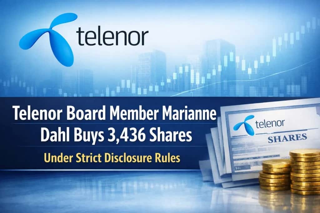Telenor Board Member Marianne Dahl Buys 3,436 Shares Under Full Regulatory Compliance